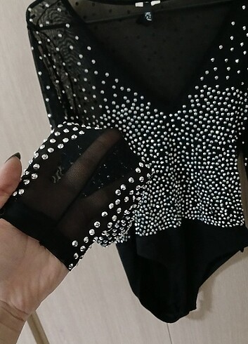 Kikiriki Taşlı Bodysuit - Görsel 5