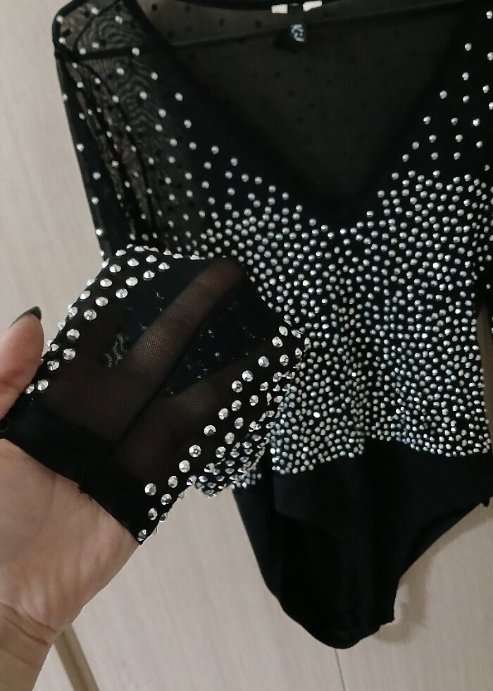 Kikiriki Taşlı Bodysuit - Görsel 5