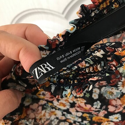 s Beden Zara çiçekli gömlek