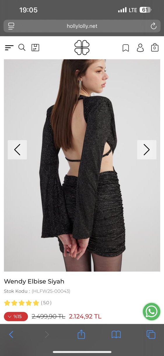 Holly lolly siyah elbise - Görsel 3