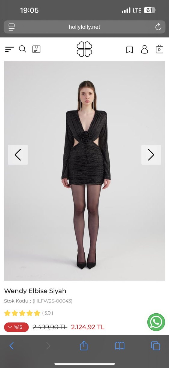 Holly lolly siyah elbise - Görsel 2