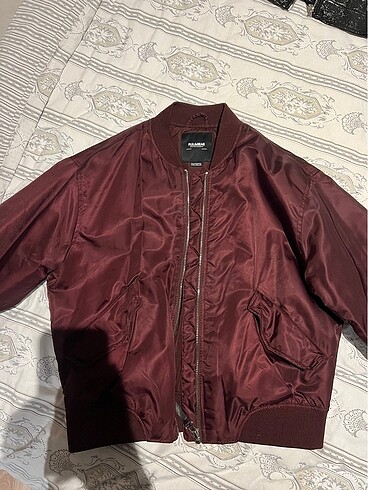 Bordo bomber ceket