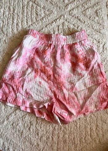 Pembe Batik Desenli şort zara