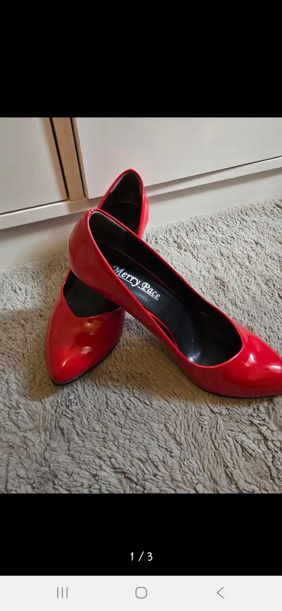 Klasik Kırmızı Rugan Stiletto Topuklu Kadın Ayakkabı - Görsel 3