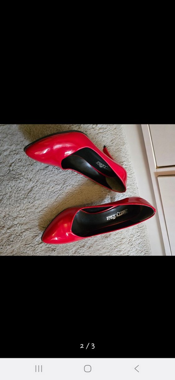 Klasik Kırmızı Rugan Stiletto Topuklu Kadın Ayakkabı - Görsel 2