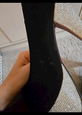 Siyah Platform Topuklu Kadın Ayakkabı - Görsel 4