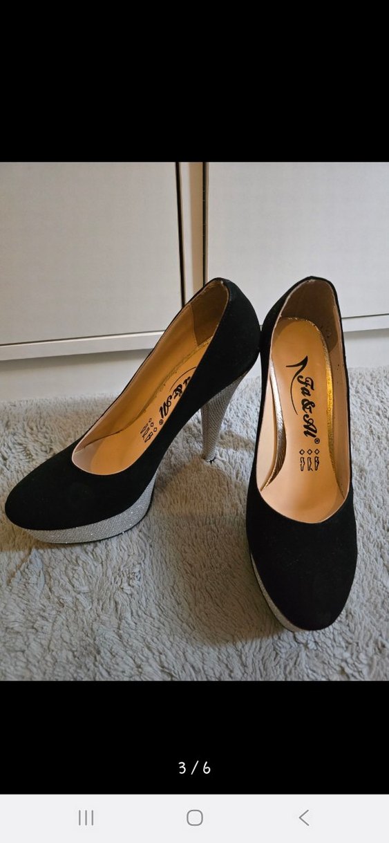 Siyah Platform Topuklu Kadın Ayakkabı - Görsel 5