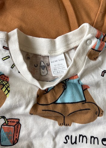 Baskılı Kahverengi Bebek Takımı - Görsel 3