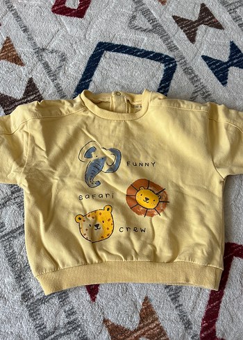 Sarı Baskılı Uzun Kollu Bebek Takımı - Görsel 3