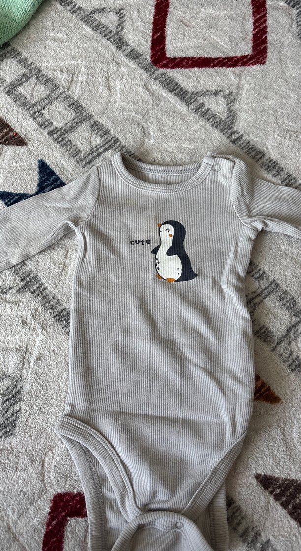 Gri Bebek Erkek Uzun Kollu Tulum ve Pantolon - Görsel 2