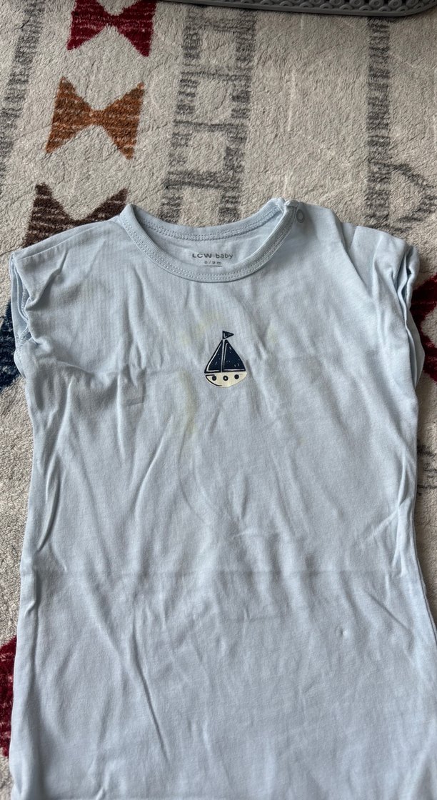 Mavi Kısa Kollu Erkek Bebek Tulumları - Görsel 3