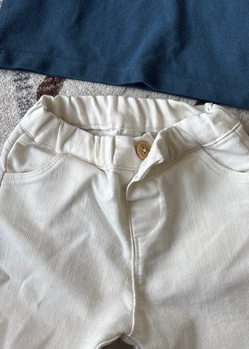 Erkek Bebek Kısa Kollu Denim Takım - Görsel 3