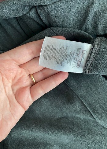 Gri Geniş Paça Pantolon - Görsel 4