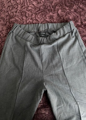 Gri Geniş Paça Pantolon - Görsel 3