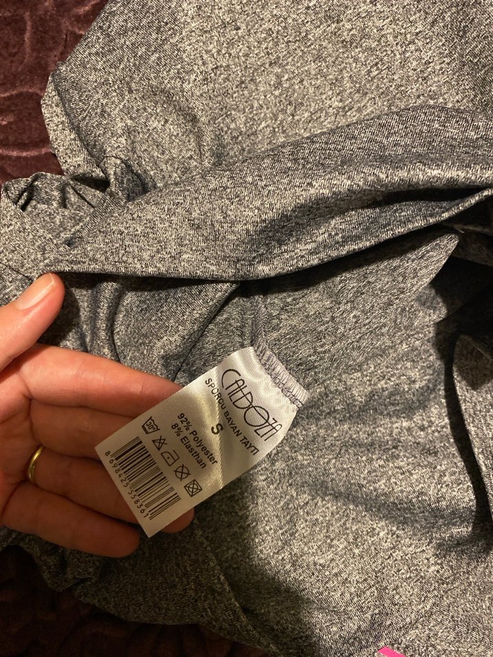 Gri Spor Kadın Tayt - Görsel 3