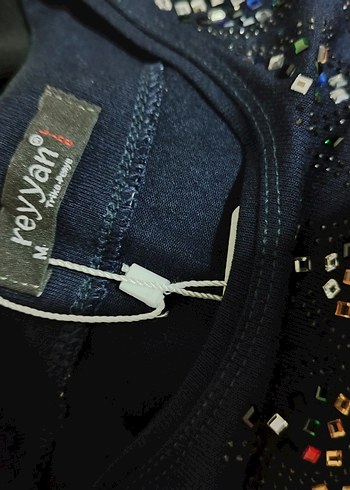 Lacivert Payetli  Bluz - Görsel 4