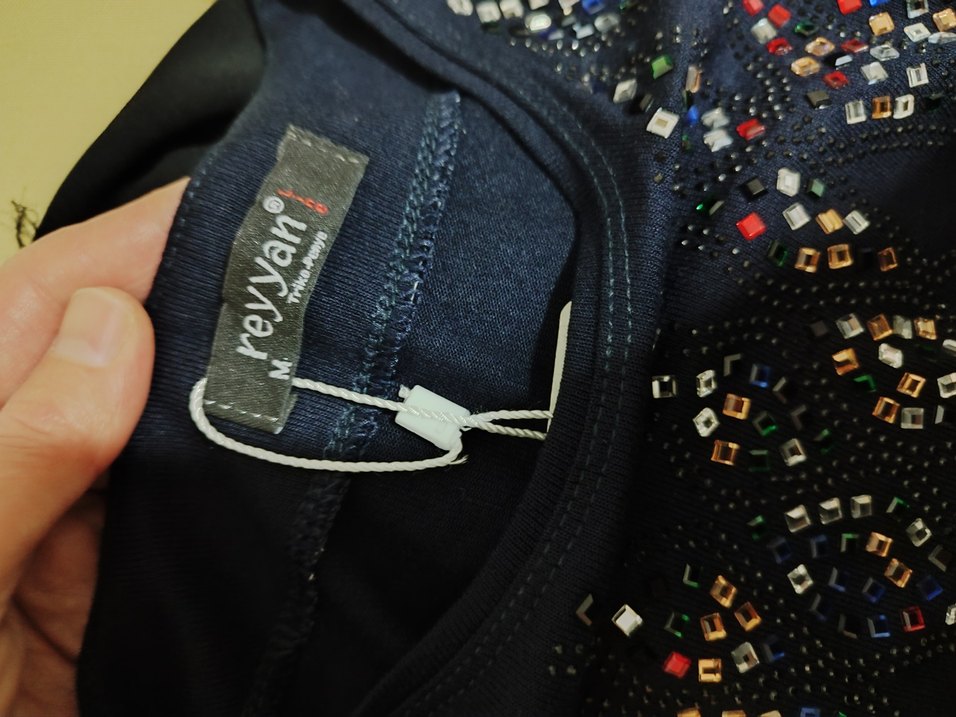 Lacivert Payetli  Bluz - Görsel 4