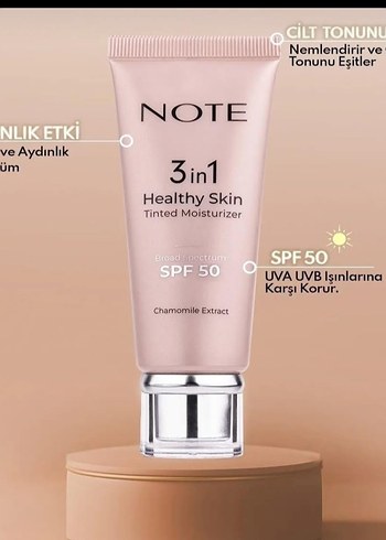 Note 3in1 Healthy Skin SPF50 BB Krem 10 Medium - Görsel 2