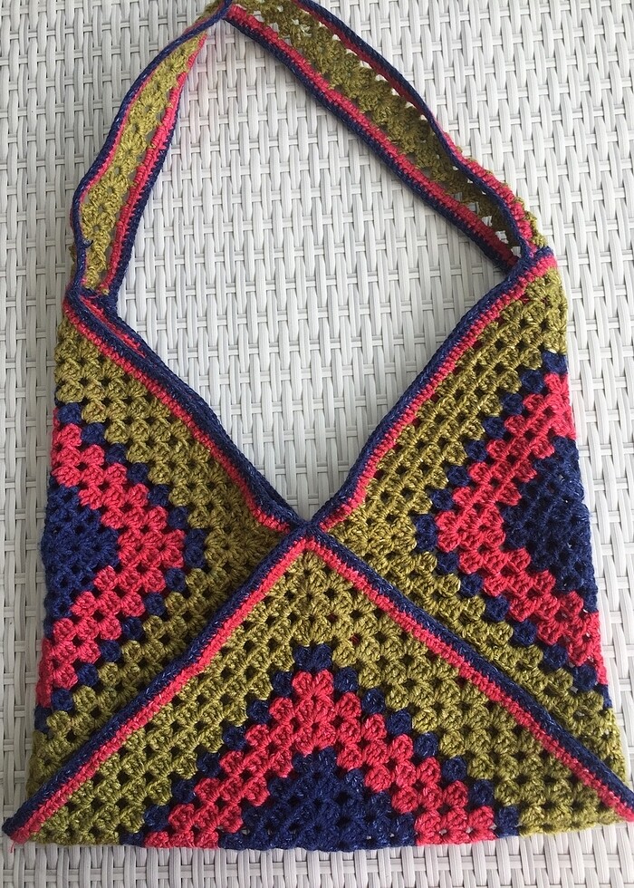 Elörgüsü  batik ip omuz çantası - Görsel 2