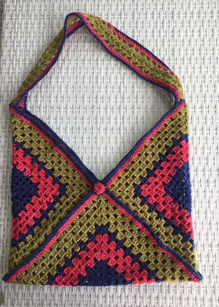 Elörgüsü  batik ip omuz çantası - Görsel 3