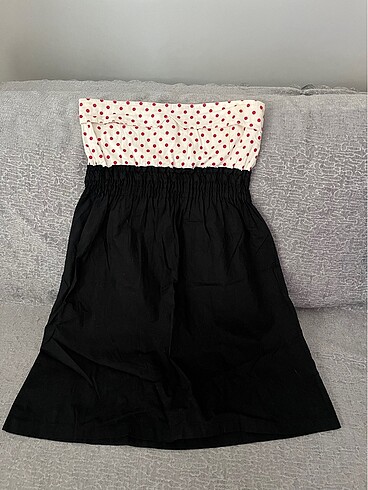 Straplez Mini Elbise