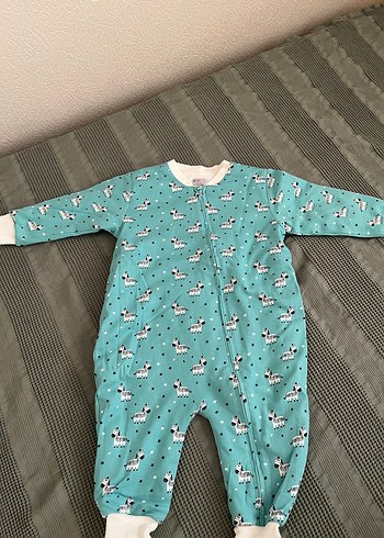 Turkuaz Erkek Çocuk Fermuarlı Uzun Kollu Pijama