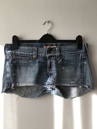1+1 BEDAVA! Fornarina kot jean denim mini şort M