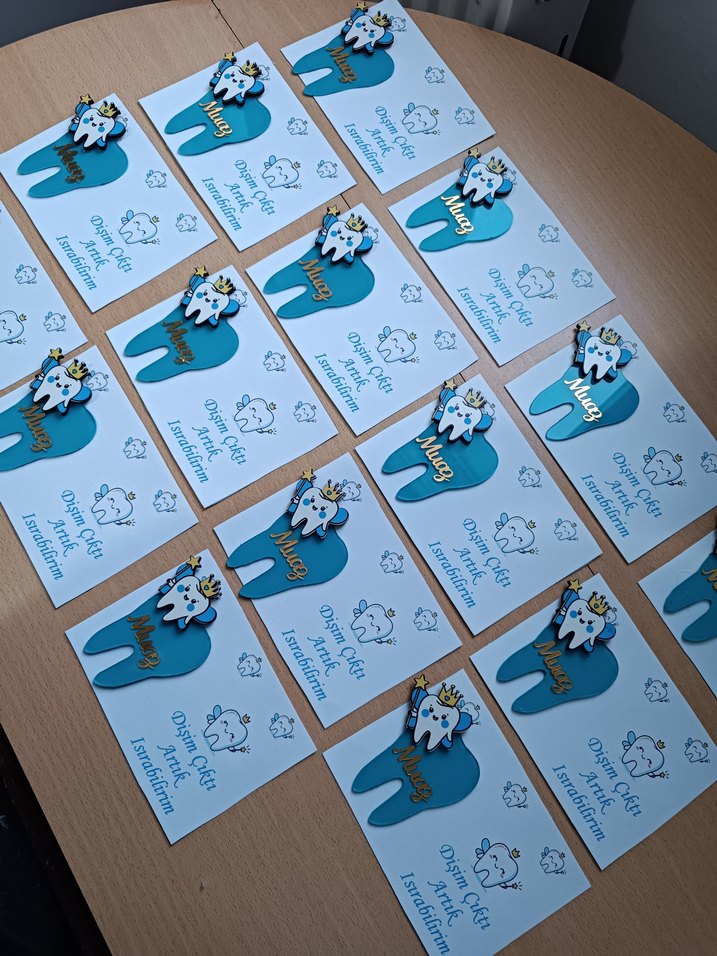 Turkuaz Diş Temalı Magnet Çocuk Hediyesi - Görsel 2