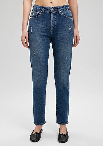26 Beden Mavi Cindy 90s İndigo Mavisi Jean Pantolon