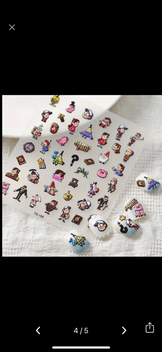 Esrarengiz Kasaba tırnak sticker nail art - Görsel 3