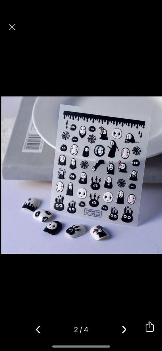Ghibli Sprited Away Tırnak Sticker Seti Nail Art - Görsel 2