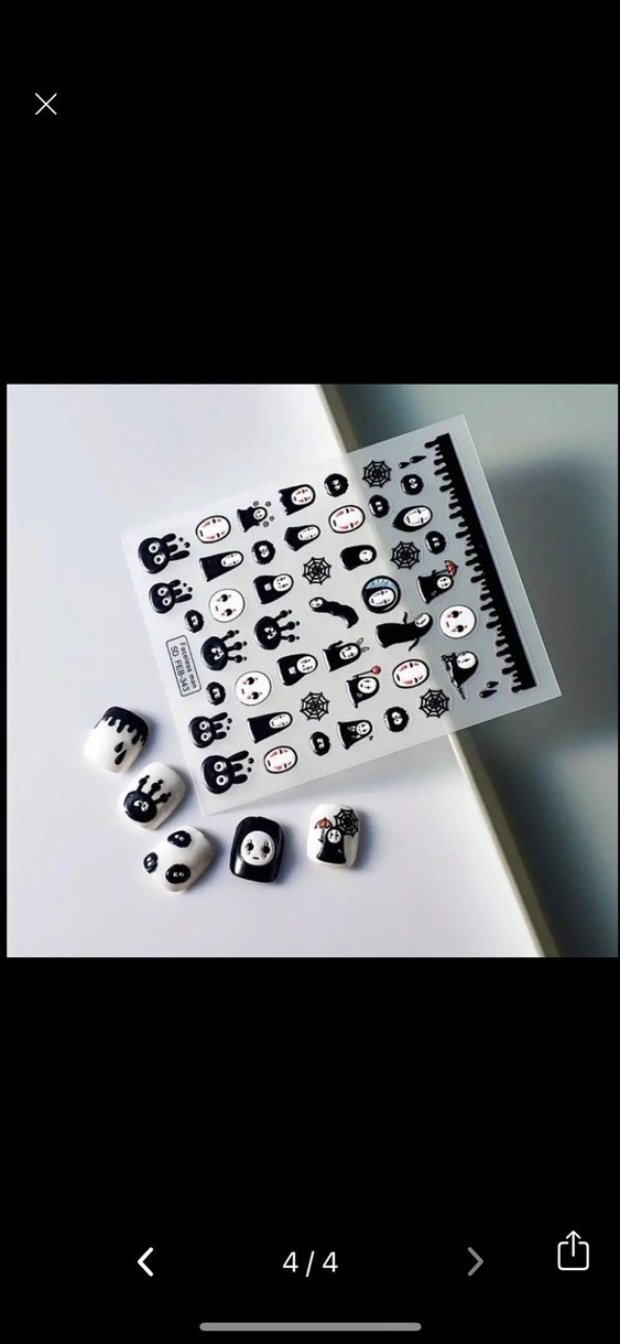 Ghibli Sprited Away Tırnak Sticker Seti Nail Art - Görsel 4