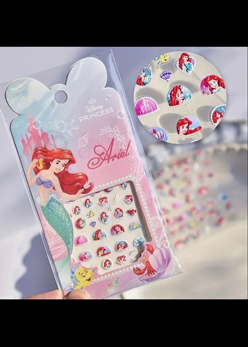 Disney Prenses Tırnak Süslemeleri Sticker Nail Art - Görsel 4