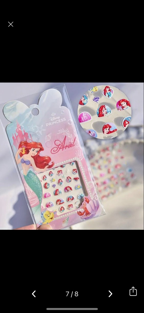 Disney Prenses Tırnak Süslemeleri Sticker Nail Art - Görsel 4