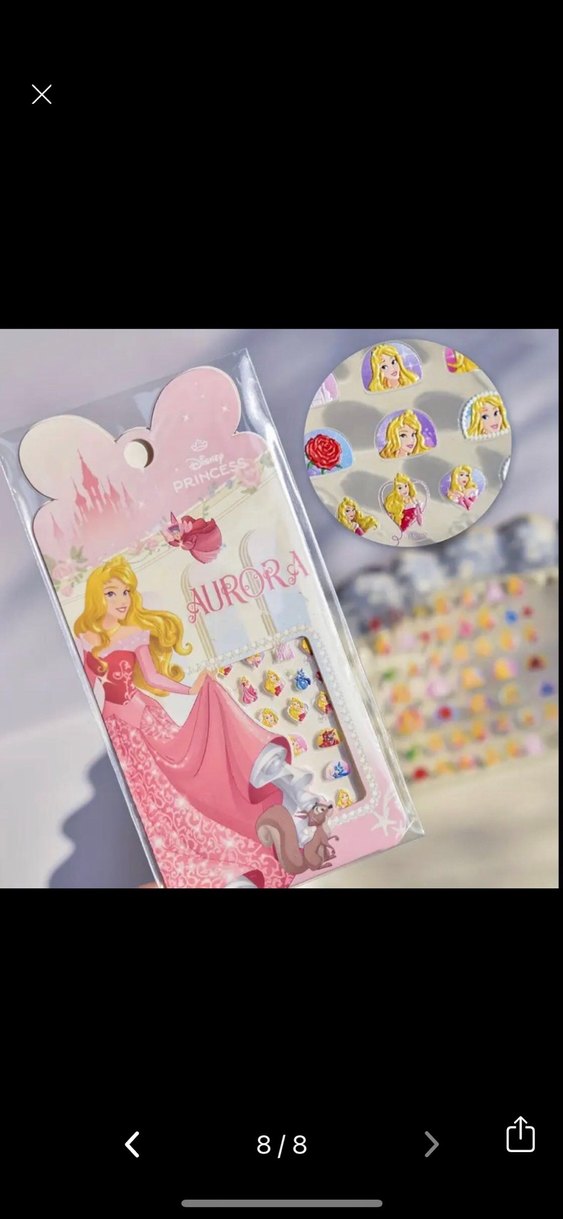 Disney Prenses Tırnak Süslemeleri Sticker Nail Art - Görsel 5