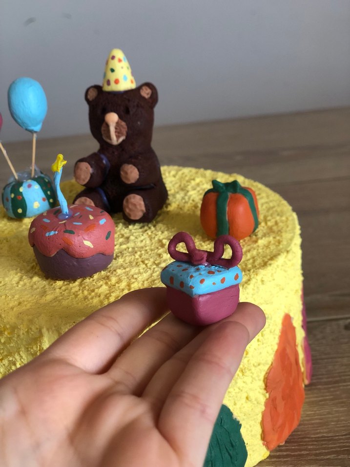 Ayıcık Doğum Günü  Maket Pasta - Görsel 2