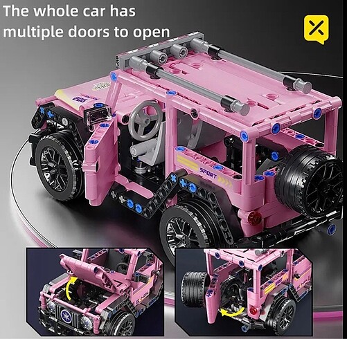 Beden Renk Lego pembe araba
