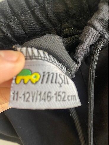 11-12 Yaş Beden siyah Renk Siyah Jogger Eşofman