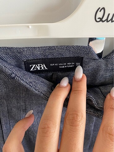 xs Beden lacivert Renk Zara Yüksek Bel Pantolon