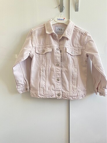 Zara Zara Pembe Çocuk Kot Ceket