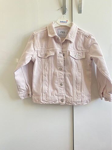 5 Yaş Beden Zara Pembe Çocuk Kot Ceket