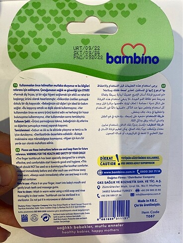 Diğer Bambino Diş Kaşıyıcı