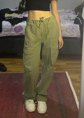 Beli Bağlamalı Loose Fit Midi Kot Pantolon