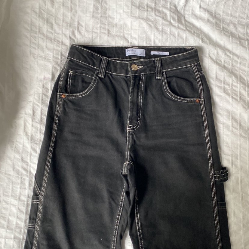 Bershka Siyah Düz Kesim Kadın Jean - Görsel 3