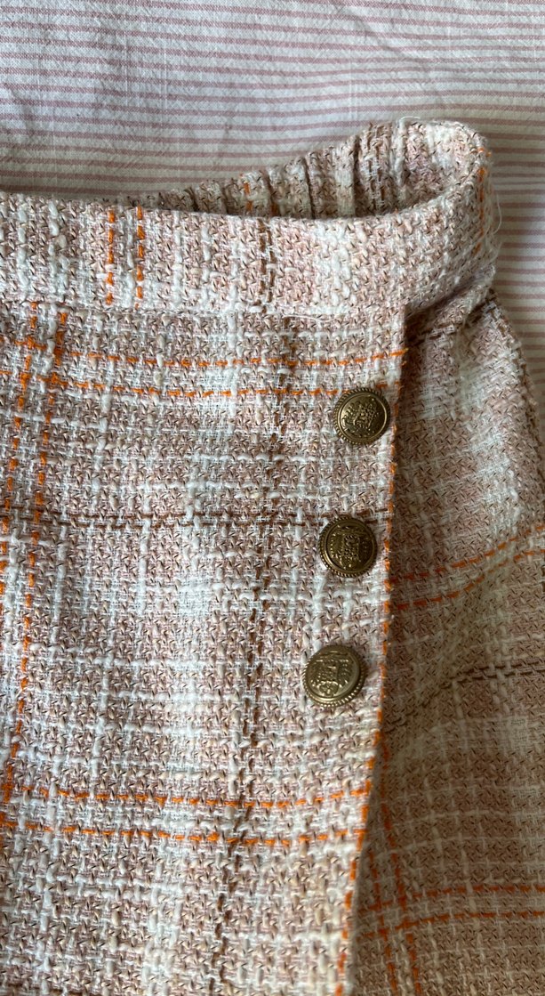 Düğmeli Bej Midi kız çocuk Etek - Görsel 2