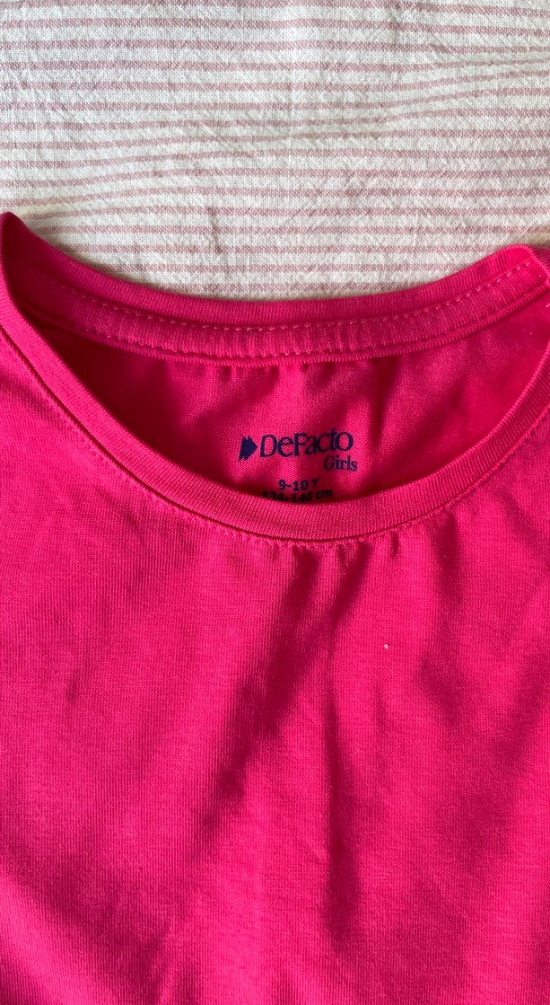 Kız Çocuk Parlak Pembe Uzun Kollu Tişört - Görsel 2