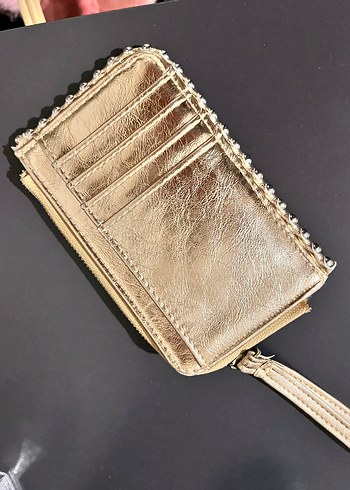 Altın Renkli Kadın Portföy Cüzdan - Görsel 2