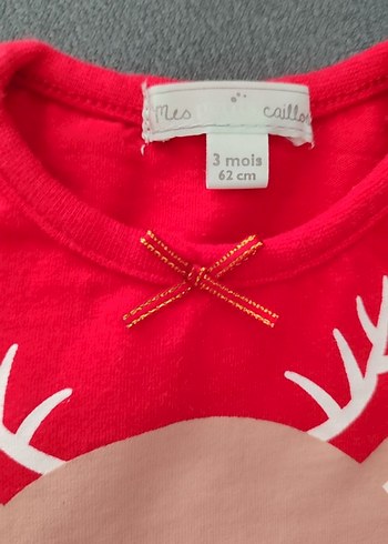 Kız Bebek Kırmızı Fırfırlı Uzun Kollu Body - Görsel 2