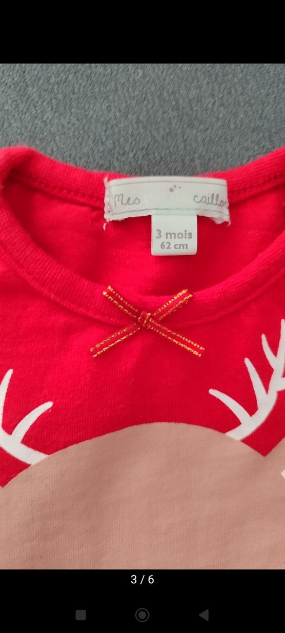 Kız Bebek Kırmızı Fırfırlı Uzun Kollu Body - Görsel 2