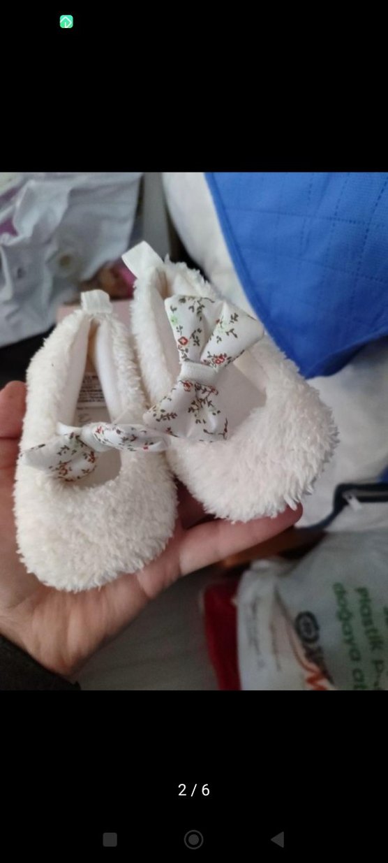 Nakışlı Fiyonklu Kız Çocuk Ev Terliği - Görsel 2